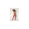 Ensemble lingerie sexy trois pièces chair et rouge 